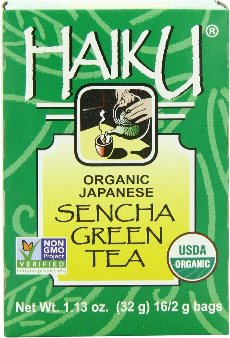 Haiku Organic Japanese Sencha Green Tea, 16 Teabags (Pack of 6) - Image 1